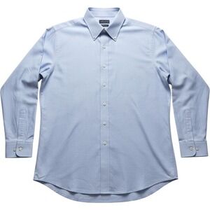 Alexander Lloyd Dress Shirt Mens 20 37/38 Blue Button Down Tall Man Oxford